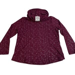 katepark womens top sweater Turtleneck sparkle dazzle statement camp Artsy Girly